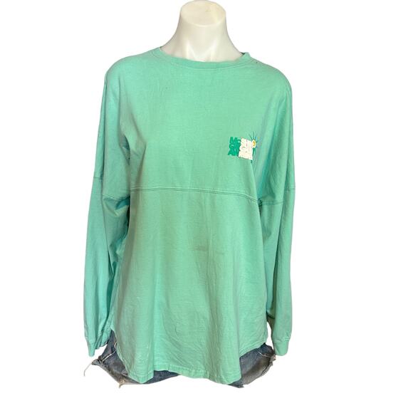 Tim McGraw Shotgun Rider Spirit Jersey MEDIUM Teal Green Oversize Concert Tee - Picture 3 of 8